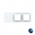 Панель для сенсорного выключателя и двух розеток Livolo, 2 клавиши, цвет белый, 2.5D стекло BB-C7-C2/SR/SR-11 2.5D Панель для сенсорного выключателя и двух розеток Livolo, 2 клавиши, цвет белый, 2.5D стекло BB-C7-C2/SR/SR-11 2.5D