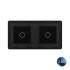 Панель для двух сенсорных выключателей Livolo, 2 клавиши (1+1), цвет черный, 2.5D стекло BB-C7-C1/C1-12 2.5D Панель для двух сенсорных выключателей Livolo, 2 клавиши (1+1), цвет черный, 2.5D стекло BB-C7-C1/C1-12 2.5D