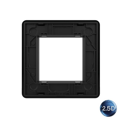Рамка для розетки Livolo 1 пост, цвет черный, 2.5D стекло BB-C7-SR-12 2.5D Рамка для розетки Livolo 1 пост, цвет черный, 2.5D стекло BB-C7-SR-12 2.5D