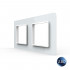 Рамка для розетки Livolo 2 поста, цвет белый, 2.5D стекло BB-C7-SR/SR-11 2.5D Рамка для розетки Livolo 2 поста, цвет белый, 2.5D стекло BB-C7-SR/SR-11 2.5D