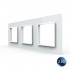 Рамка для розетки Livolo 3 поста, цвет белый, 2.5D стекло BB-C7-SR/SR/SR-11 2.5D Рамка для розетки Livolo 3 поста, цвет белый, 2.5D стекло BB-C7-SR/SR/SR-11 2.5D