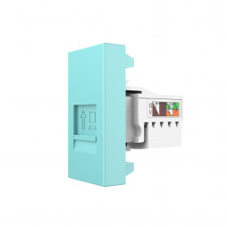 Розетка интернет RJ-45 кат. 6 Livolo, цвет зеленый (механизм)
