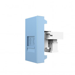 Розетка телефонная RJ-11 кат. 3 Livolo, цвет синий (механизм)