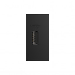 Розетка USB с блоком питания 2.1А 5В Livolo, цвет черный (механизм)