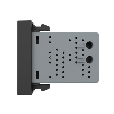 Розетка USB с блоком питания 2.1А 5В Livolo, цвет черный (механизм) BB-C7-1USB-12 Розетка USB с блоком питания 2.1А 5В Livolo, цвет черный (механизм) BB-C7-1USB-12