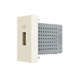 Розетка USB с блоком питания 2.1А 5В Livolo, цвет жемчужный (механизм)