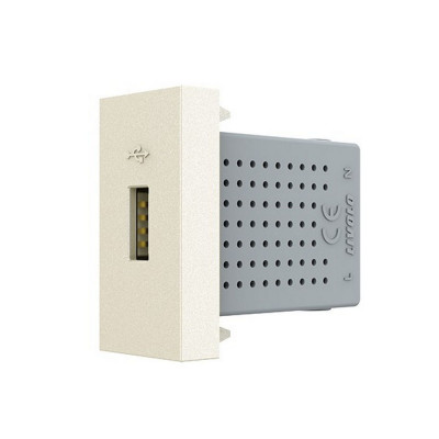 Розетка USB с блоком питания 2.1А 5В Livolo, цвет жемчужный (механизм) BB-C7-1USB-14 Розетка USB с блоком питания 2.1А 5В Livolo, цвет жемчужный (механизм) BB-C7-1USB-14