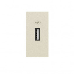Розетка USB с блоком питания 2.1А 5В Livolo, цвет жемчужный (механизм)
