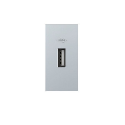Розетка USB с блоком питания 2.1А 5В Livolo, цвет серебристый / алюминий (механизм) BB-C7-1USB-20 Розетка USB с блоком питания 2.1А 5В Livolo, цвет серебристый / алюминий (механизм) BB-C7-1USB-20