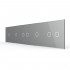 Панель для пяти сенсорных выключателей Livolo, 7 клавиш (1+1+2+1+2), цвет серый, стекло BB-C7-C1/C1/C2/C1/C2-15 Панель для пяти сенсорных выключателей Livolo, 7 клавиш (1+1+2+1+2), цвет серый, стекло BB-C7-C1/C1/C2/C1/C2-15