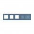 Панель для 2-х сенсорных выключателей и 3-х розеток Livolo, 2 клавиши (1+1), цвет синий, стекло BB-C7-C1/C1/SR/SR/SR-19 Панель для 2-х сенсорных выключателей и 3-х розеток Livolo, 2 клавиши (1+1), цвет синий, стекло BB-C7-C1/C1/SR/SR/SR-19