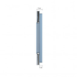 Панель для 3-х сенсорных выключателей и розетки Livolo, 5 клавиш (1+2+2), цвет синий, стекло