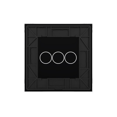 Панель для сенсорного выключателя LivoloTouch EU стандарт, 3 клавиши, цвет черный, стекло BB-C7-C3-12 Панель для сенсорного выключателя LivoloTouch EU стандарт, 3 клавиши, цвет черный, стекло BB-C7-C3-12