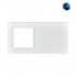 Панель для розетки и сенсорного выключателя Livolo, 1 клавиша, цвет белый матовый, стекло BB-C7-SR/C1-11 MT Панель для розетки и сенсорного выключателя Livolo, 1 клавиша, цвет белый матовый, стекло BB-C7-SR/C1-11 MT