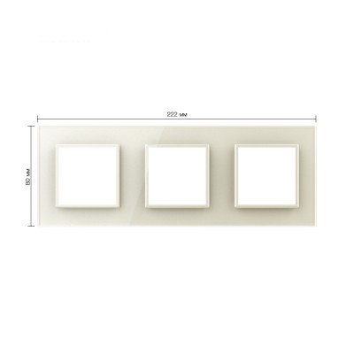 Рамка для розетки Livolo 3 поста, цвет жемчужный, стекло BB-C7-SR/SR/SR-14 Рамка для розетки Livolo 3 поста, цвет жемчужный, стекло BB-C7-SR/SR/SR-14
