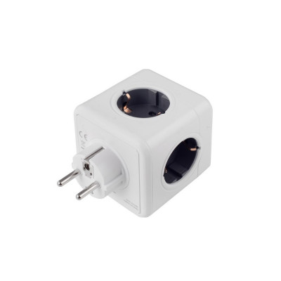 Разветвитель Cube Original 5 Euro 16A RocketSocket, цвет белый-серый GN1203 Разветвитель Cube Original 5 Euro 16A RocketSocket, цвет белый-серый GN1203