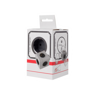 Разветвитель Cube Original 5 Euro 16A RocketSocket, цвет белый-серый GN1203 Разветвитель Cube Original 5 Euro 16A RocketSocket, цвет белый-серый GN1203
