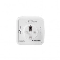 Разветвитель Cube Original 4 Euro 16A, 3 USB 2A+C с блоком 5В/3.0А RocketSocket, цвет белый-серый