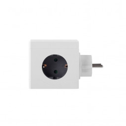 Разветвитель Cube Original Lite 3 Euro 16A, 3 USB 2A+C с блоком 5В/3.1А RocketSocket, цвет белый-серый
