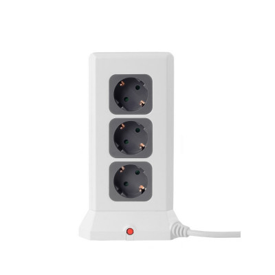 Удлинитель Tower Extended 12 Euro 16A, 4 USB 3A+C с блоком 5В/3.4А, кабель 2, 0м RocketSocket, цвет белый-серый GNS5004 Удлинитель Tower Extended 12 Euro 16A, 4 USB 3A+C с блоком 5В/3.4А, кабель 2, 0м RocketSocket, цвет белый-серый GNS5004
