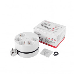 Удлинитель Power Wheel Extended 5 Euro 16A, кабель 3,0м RocketSocket, цвет белый