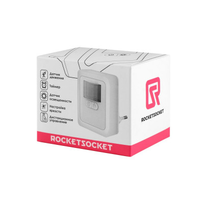 Ночник светодиодный с датчиком движения и пультом ДУ квадратный RocketSocket, 10 режимов яркости, теплый белый свет, 2.4Вт, таймер 15-30-60 мин, цвет RS-728A Ночник светодиодный с датчиком движения и пультом ДУ квадратный RocketSocket, 10 режимов яркости, теплый белый свет, 2.4Вт, таймер 15-30-60 мин, цвет RS-728A