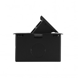 Розетка горизонтальная выдвижная 2 Euro 16A, USB type A+C с блоком 18W RocketSocket, проводка, цвет черный