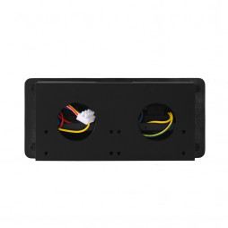 Розетка горизонтальная выдвижная 2 Euro 16A, USB type A+C с блоком 18W RocketSocket, проводка, цвет черный