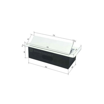 Розетка горизонтальная выдвижная 2 Euro 16A, 2 USB A с блоком 5В/2.1А, RJ45 RocketSocket, проводка, цвет золотой SHS020-G Розетка горизонтальная выдвижная 2 Euro 16A, 2 USB A с блоком 5В/2.1А, RJ45 RocketSocket, проводка, цвет золотой SHS020-G