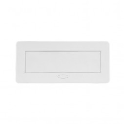 Розетка горизонтальная выдвижная 2 Euro 16A, 2 USB A с блоком 5В/2.1А, RJ45 RocketSocket, проводка, цвет белый