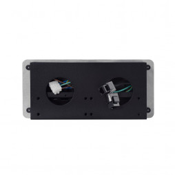 Розетка горизонтальная выдвижная 2 Euro 16A, 2 USB A с блоком 5В/2.1А, 2 RJ45 RocketSocket, проводка, цвет серый