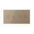 Сенсорный выключатель Livolo 4 клавиши (2-2), 2 поста, цвет золотой VL-C702/C702-13 Сенсорный выключатель Livolo 4 клавиши (2-2), 2 поста, цвет золотой VL-C702/C702-13