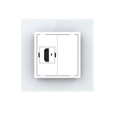 Розетка HDMI 2.0 одинарная Livolo, 1 пост, цвет белый VL-C791HD-11 Розетка HDMI 2.0 одинарная Livolo, 1 пост, цвет белый VL-C791HD-11