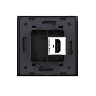 Розетка HDMI 2.0 одинарная Livolo, 1 пост, цвет черный VL-C791HD-12 Розетка HDMI 2.0 одинарная Livolo, 1 пост, цвет черный VL-C791HD-12