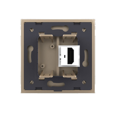 Розетка HDMI 2.0 одинарная Livolo, 1 пост, цвет золотой VL-C791HD-13 Розетка HDMI 2.0 одинарная Livolo, 1 пост, цвет золотой VL-C791HD-13