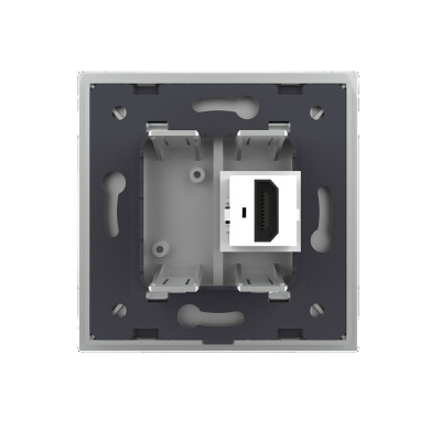 Розетка HDMI 2.0 одинарная Livolo, 1 пост, цвет серый VL-C791HD-15 Розетка HDMI 2.0 одинарная Livolo, 1 пост, цвет серый VL-C791HD-15