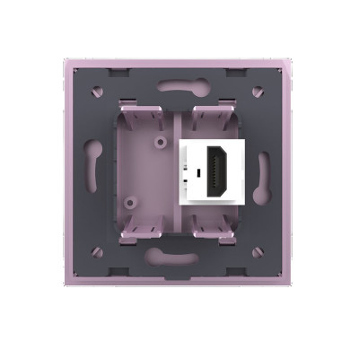 Розетка HDMI 2.0 одинарная Livolo, 1 пост, цвет розовый VL-C791HD-17 Розетка HDMI 2.0 одинарная Livolo, 1 пост, цвет розовый VL-C791HD-17