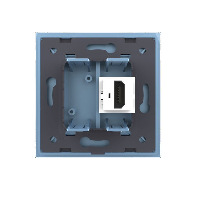 Розетка HDMI 2.0 одинарная Livolo, 1 пост, цвет синий VL-C791HD-19 Розетка HDMI 2.0 одинарная Livolo, 1 пост, цвет синий VL-C791HD-19
