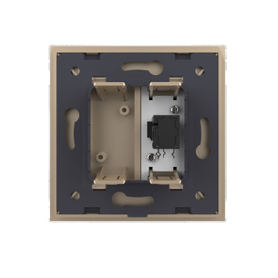 Розетка микрофон TRS 6.3 JACK одинарная Livolo, 1 пост, цвет золотой VL-C791M1-13 Розетка микрофон TRS 6.3 JACK одинарная Livolo, 1 пост, цвет золотой VL-C791M1-13