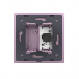 Розетка микрофон TRS 6.3 JACK одинарная Livolo, 1 пост, цвет розовый