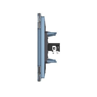 Розетка микрофон TRS 6.3 JACK одинарная Livolo, 1 пост, цвет синий VL-C791M1-19 Розетка микрофон TRS 6.3 JACK одинарная Livolo, 1 пост, цвет синий VL-C791M1-19
