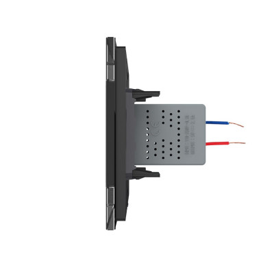 Розетка с одним USB type-A, блоком питания 5В 2.1А Livolo, 1 пост, цвет черный VL-C791USB-12 Розетка с одним USB type-A, блоком питания 5В 2.1А Livolo, 1 пост, цвет черный VL-C791USB-12