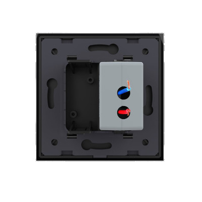 Розетка с одним USB type-A, блоком питания 5В 2.1А Livolo, 1 пост, цвет черный VL-C791USB-12 Розетка с одним USB type-A, блоком питания 5В 2.1А Livolo, 1 пост, цвет черный VL-C791USB-12