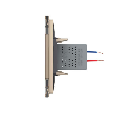 Розетка с одним USB type-A, блоком питания 5В 2.1А Livolo, 1 пост, цвет золотой VL-C791USB-13 Розетка с одним USB type-A, блоком питания 5В 2.1А Livolo, 1 пост, цвет золотой VL-C791USB-13
