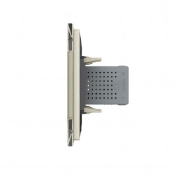 Розетка с одним USB type-A, блоком питания 5В 2.1А Livolo, 1 пост, цвет жемчужный
