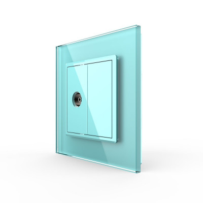 Розетка телевизионная одинарная Livolo, 1 пост, цвет зеленый VL-C791V-18 Розетка телевизионная одинарная Livolo, 1 пост, цвет зеленый VL-C791V-18
