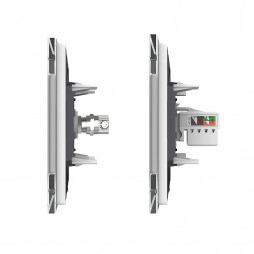 Розетка телевизионная и интернет RJ-45 кат.6 Livolo, 1 пост, цвет белый