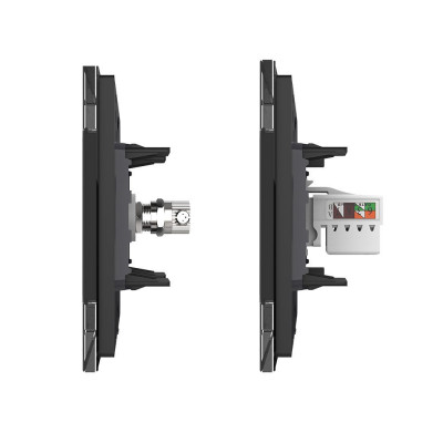 Розетка телевизионная и интернет RJ-45 кат.6 Livolo, 1 пост, цвет черный VL-C791VC-12 Розетка телевизионная и интернет RJ-45 кат.6 Livolo, 1 пост, цвет черный VL-C791VC-12