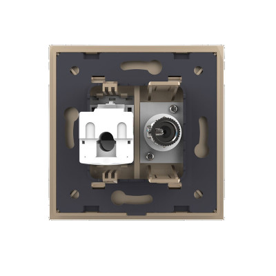 Розетка телевизионная и интернет RJ-45 кат.6 Livolo, 1 пост, цвет золотой VL-C791VC-13 Розетка телевизионная и интернет RJ-45 кат.6 Livolo, 1 пост, цвет золотой VL-C791VC-13