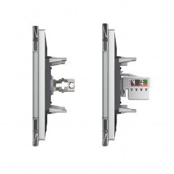 Розетка телевизионная и интернет RJ-45 кат.6 Livolo, 1 пост, цвет серый